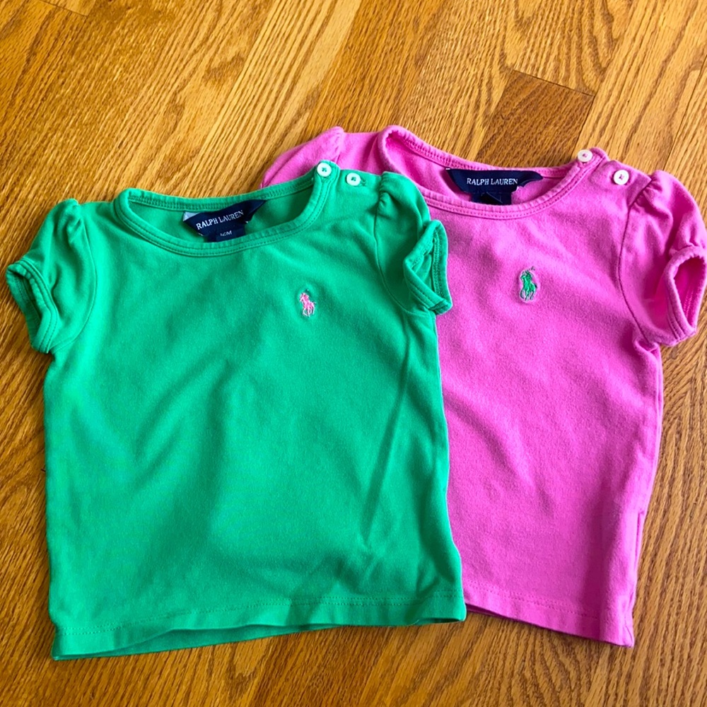 EUC Girls Lot of 2 POLO Ralph Lauren Shirts 12M